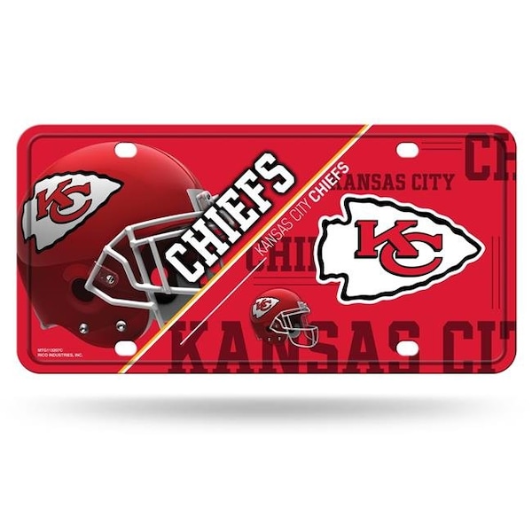 Rico Industries Kansas City Chiefs License Plate Metal 6734548511 - main